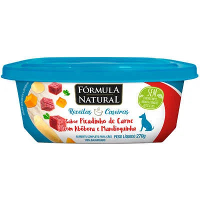 Ração Úmida Fórmula Natural Receitas Caseiras Picadinho de Carne com Abóbora e Mandioquinha para Cães
