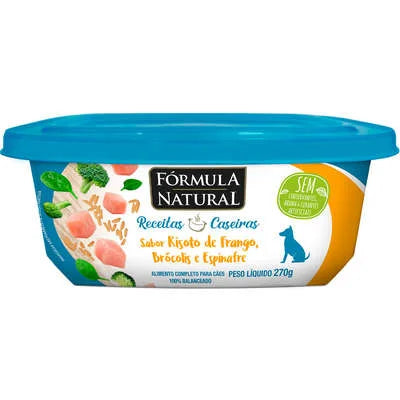 Ração Úmida Fórmula Natural Receitas Caseiras Risoto de Frango, Brócolis e Espinafre para Cães