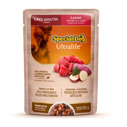 Sachê Special Dog Para Cachorros Adultos 100gr Sabor Carne E Batata-Doce