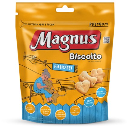 Biscoito Magnus Premium Original Para Cães Filhotes 250gr