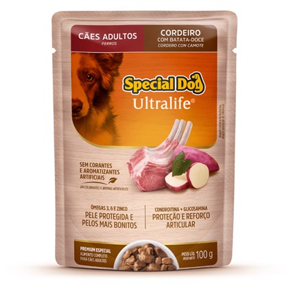 Sachê Special Dog Para Cachorros Adultos 100gr Sabor Cordeiro E Batata-Doce