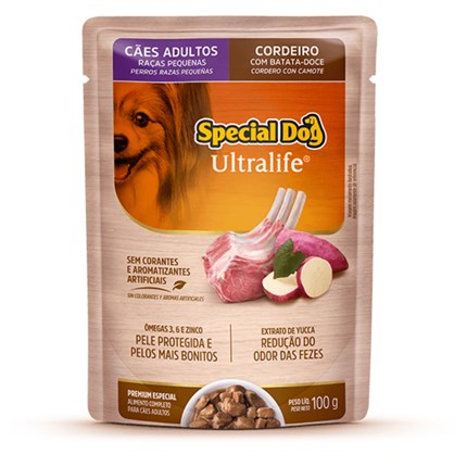 Sachê Special Dog Para Cachorros Adultos Raças Pequenas 100gr Sabor Cordeiro E Batata-Doce