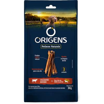 Petisco Origens para Cães Adultos Colágeno Bovino