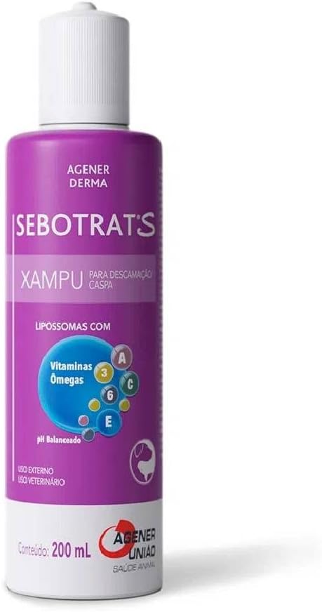 SHAMPOO SEBOTRAT S PARA DESCAMAÇÃO CASPA 200ML PARA CÃES E GATOS