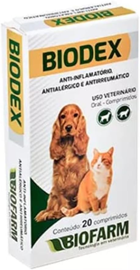 Biodex C/ 20 Comprimidos para Alergia em cães e gatos