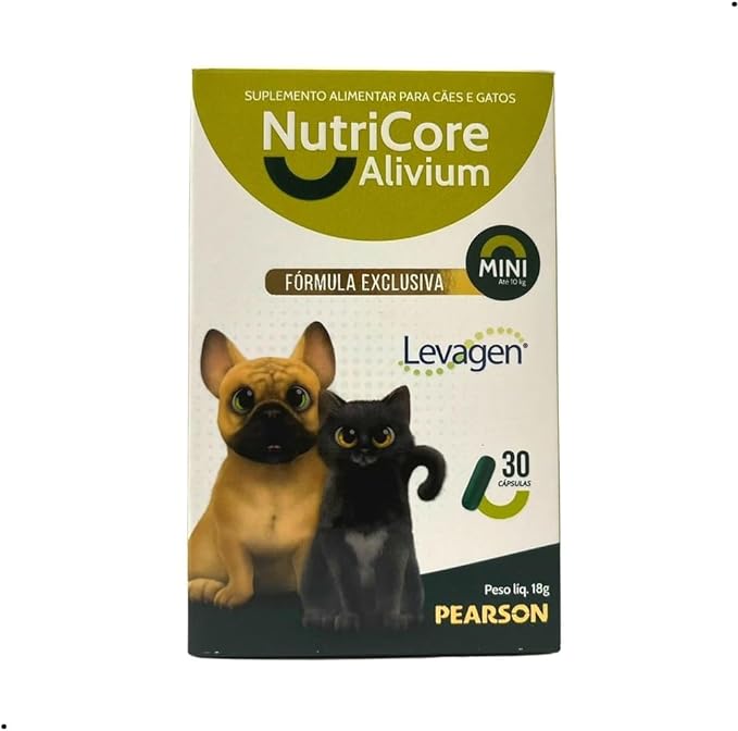 Suplemento Alimentar NutriCore Alivium Mini para Cães e Gatos - 30 capsulas