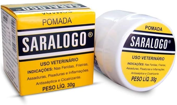 Pomada Cicatrizante Matacura Saralog para Cães e Gatos 30 g