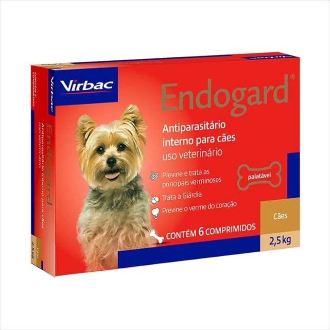 Virbac Endogard Vermífugo Cães 2,5kg - C/ 6 Comprimidos