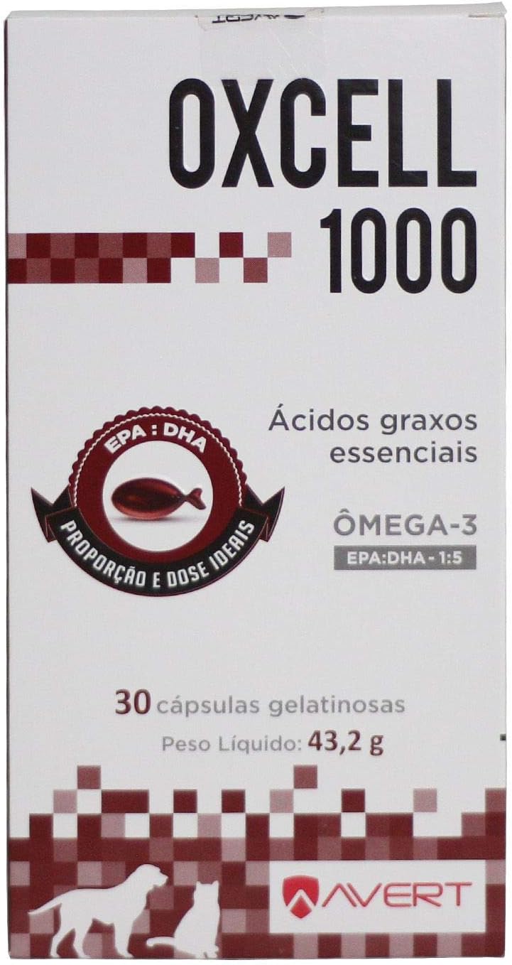 Avert Suplemento Oxcell Para Cães E Gatos Avert 30 Cápsulas - 1000 Mg