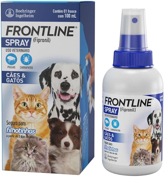 FRONTLINE SPRAY ANTIPULGAS E CARRAPATOS CAES E GATOS 100ML
