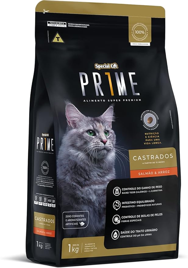 Ração Special Cat Prime Castrados Salmão e Arroz 1k
