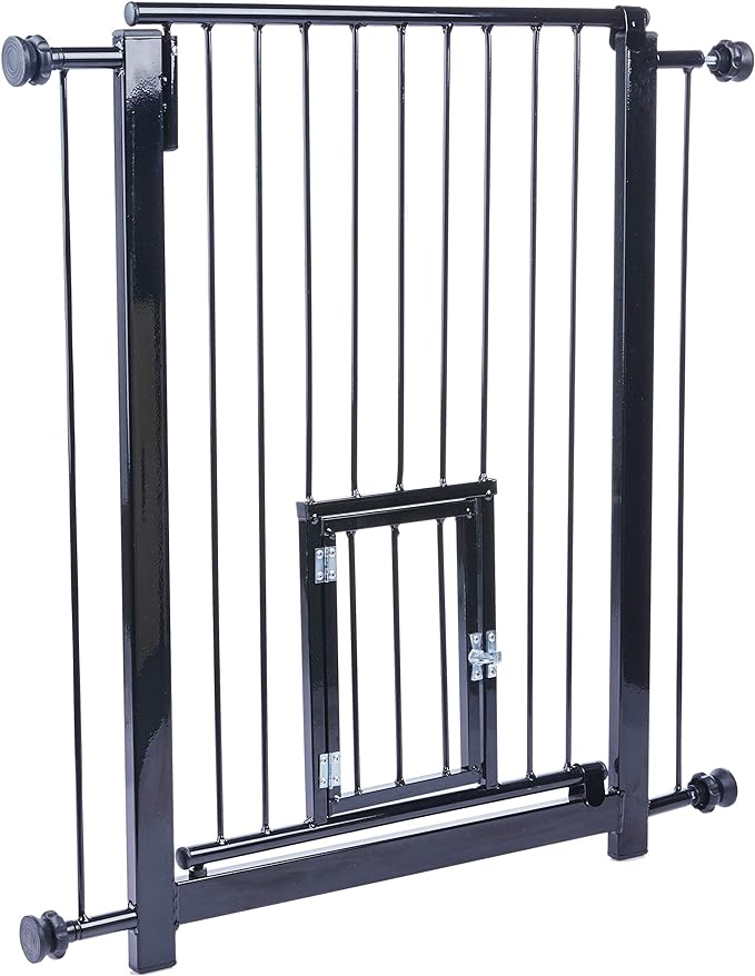 Portão Mod. Duo Plus 80cm Preto Nf Pet para Cães, Plus, 80cm, Preto