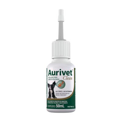 Aurivet Clean 120ml Vetnil Solução Otológica P/ Cães E Gatos