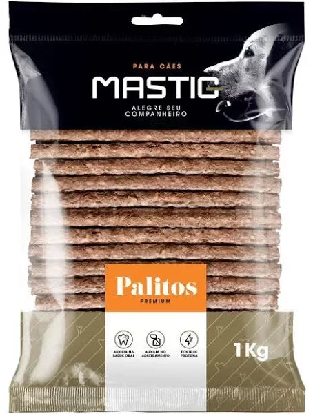 Petisco Natural Cães Palitos Rígidos sabor Bacon com 1kg - Mastig