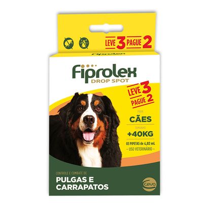 Antipulgas Fiprolex Cães Drop Spot +40kg 4,02 ml