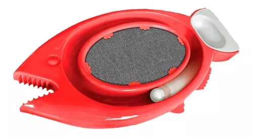 Arranhador Com Bolinha Durafish Brinquedo Interativo Com Comedouro Para Gatos Durapets