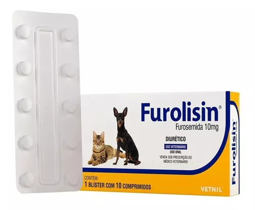 Furolisin 10mg C/ 10 Comprimidos - Original Vetnil