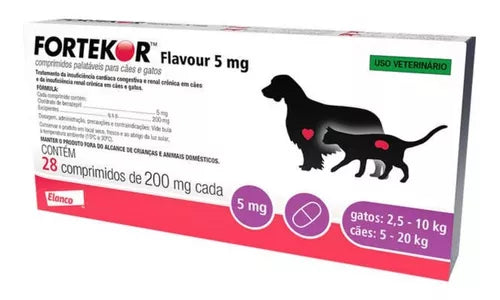 Fortekor Insuficiência Cardíaca Congestiva em cães e Doença Renal Crônica em gatos