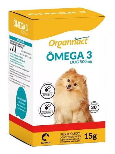 Suplemento Vitamínico Omega 3 Dog 500mg 15g - Organnact