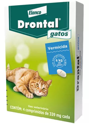 Bayer Vermífugo Drontal Para Gatos De Até 4Kg - 4 Comprimidos