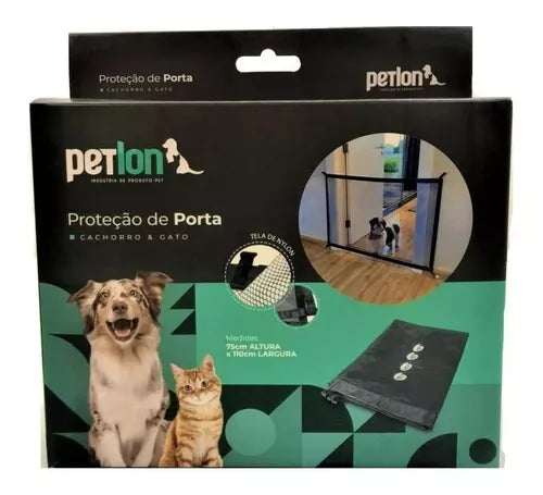 Proteçao De Porta Tela De Nylon Caes E Gatos 75x110cm Petlon