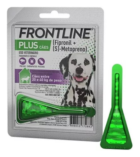 Frontline Plus para Cães de 20 a 40Kg - Antipulgas e Carrapatos
