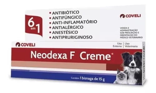 Neodexa F Creme 15g 6 Em 1 Coveli Para Cães E Gatos