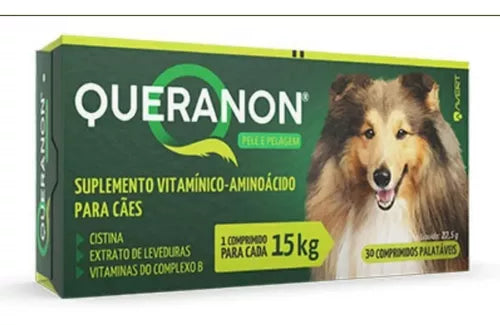 Queranon Comprimido Suplemento Pele E Pelagem Até 15kg Avert