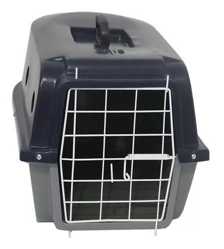 Caixa De Transporte Com Grade De Ferro Para Cães E Gatos N 2