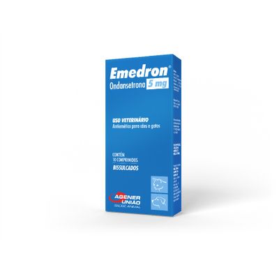 Emedron 5mg Antiemético para Cães e Gatos 10 comprimidos