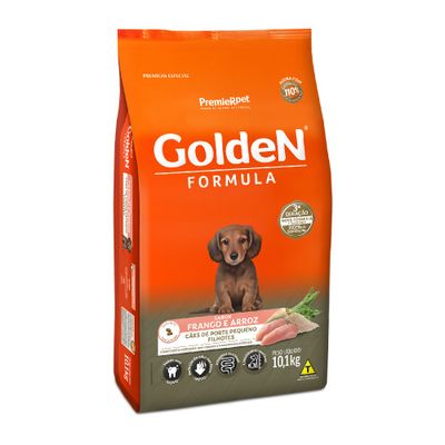 Ração Golden Fórmula Cães Filhotes Raças Pequenas Frango e Arroz 10,1 kg