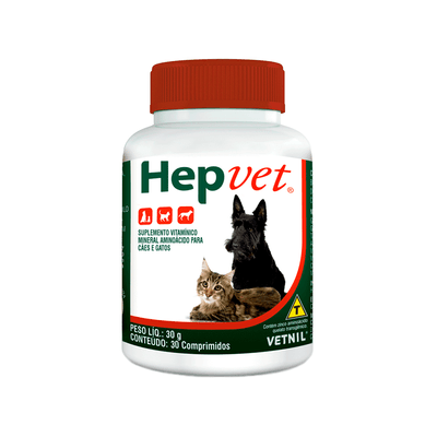 Suplemento Vetnil Hepvet Comprimido - 30gr