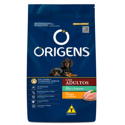 Ração Origens Cães Adultos Porte Mini e Pequeno Frango e Cereais 3 kg