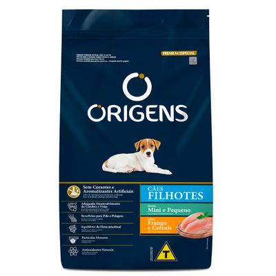 Ração Origens Cães Filhotes Pequenos e Mini Frango e Cereais 10,1 kg