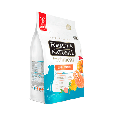 Ração Fórmula Natural Fresh Meat Gatos Castrados Salmão 7 kg