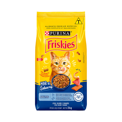 Ração Friskies Gatos Adultos Mar de Sabores 3 kg