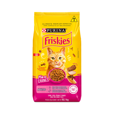 Ração Friskies Gatos Adultos Mix de Carnes 10,1 kg
