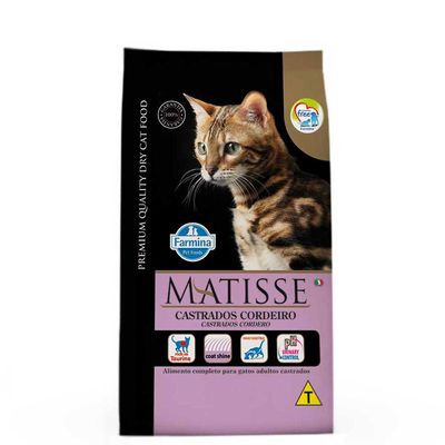 Ração Matisse Gatos Castrados Cordeiro 7,5Kg