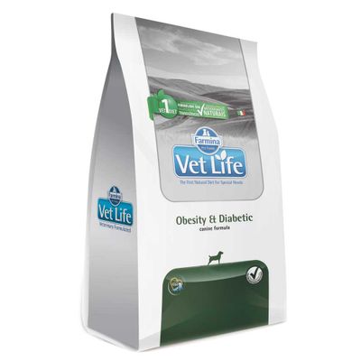Ração Vet Life Natural Obesity e Diabetic Cães Adultos Obesidade e Diabetes 10,1 kg