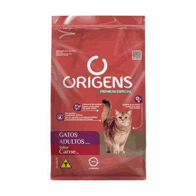 Ração Origens Gatos Adultos Carne 10,1kg