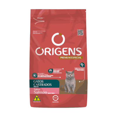 Ração Origens Gatos Castrados Salmão 3kg