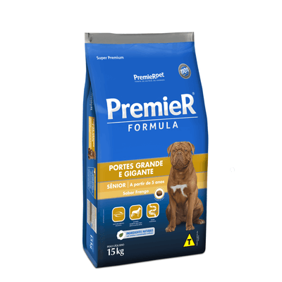 Ração Premier Formula Cães Sênior Raças Grande e Gigante Frango 15 kg