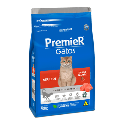 Ração Premier Ambientes Internos Gatos Adultos Salmão 7,5 kg