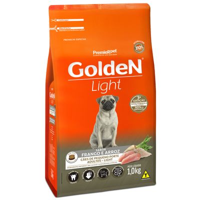 Ração Golden Fórmula Light Cães Adultos Porte Pequeno Frango e Arroz 1 kg
