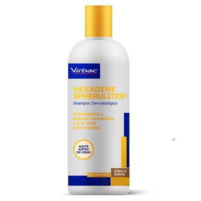 Hexadene Shampoo Dermatológico Virbac Spherulites Para Cães E Gatos - 250Ml