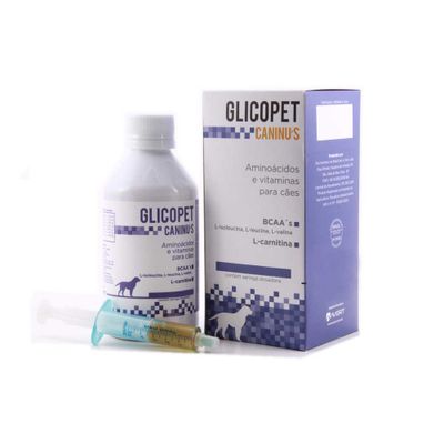 Suplemento Vitamínico Aminoacídico para Cães Glicopet Caninus 125 ml