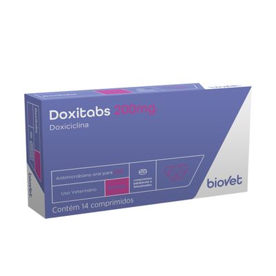 Antimicrobiano Doxitabs 200mg Biovet 14 comprimidos