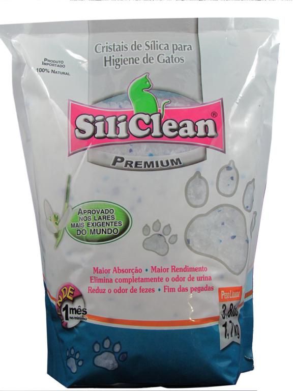 Areia Higiênica Chalesco Sílica Siliclear para Gatos 1,7kg