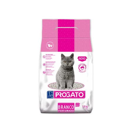 Granulado Higiênico Progato Branco Perfumado para Gatos 1,8 kg