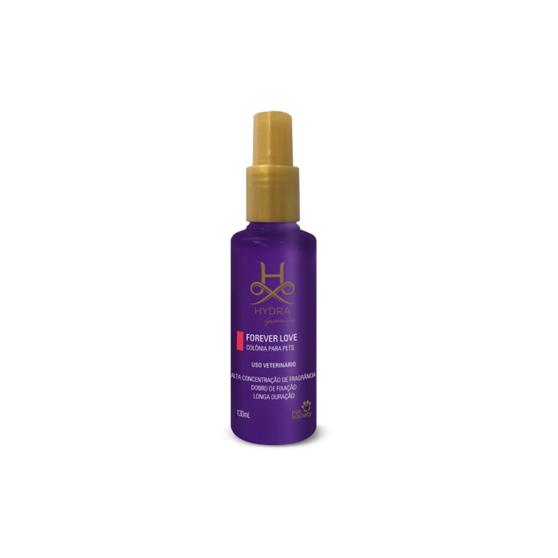 Colônia Hydra Groomers Forever Love para Cães e Gatos 130 ml
